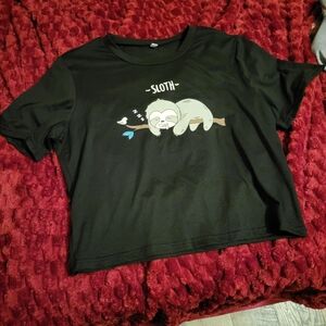 Sloth crop top night top